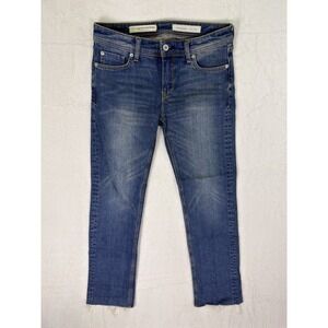 Pilcro Anthropologie Jeans Womens 26 Blue Straight Slim Medium Wash Mid Rise
